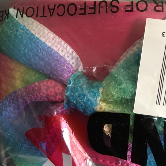 JoJo Siwa Glitter Bow Pink-Multicolor Slide Sandals Girls Kids - Picture 9 of 12